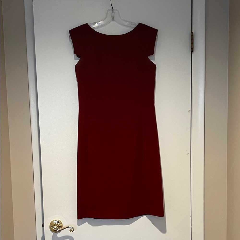 MM Lafleur Classic Wine Red Mini Dress